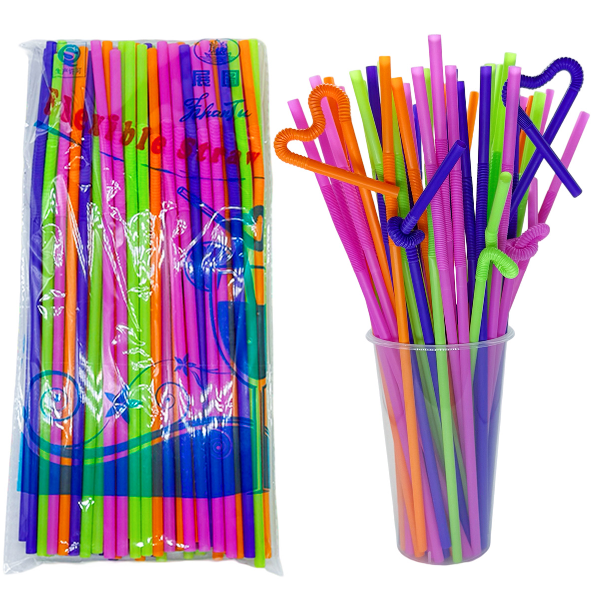 PP Straws 6x270mm Box Packaging - Bulk Plastic Straws