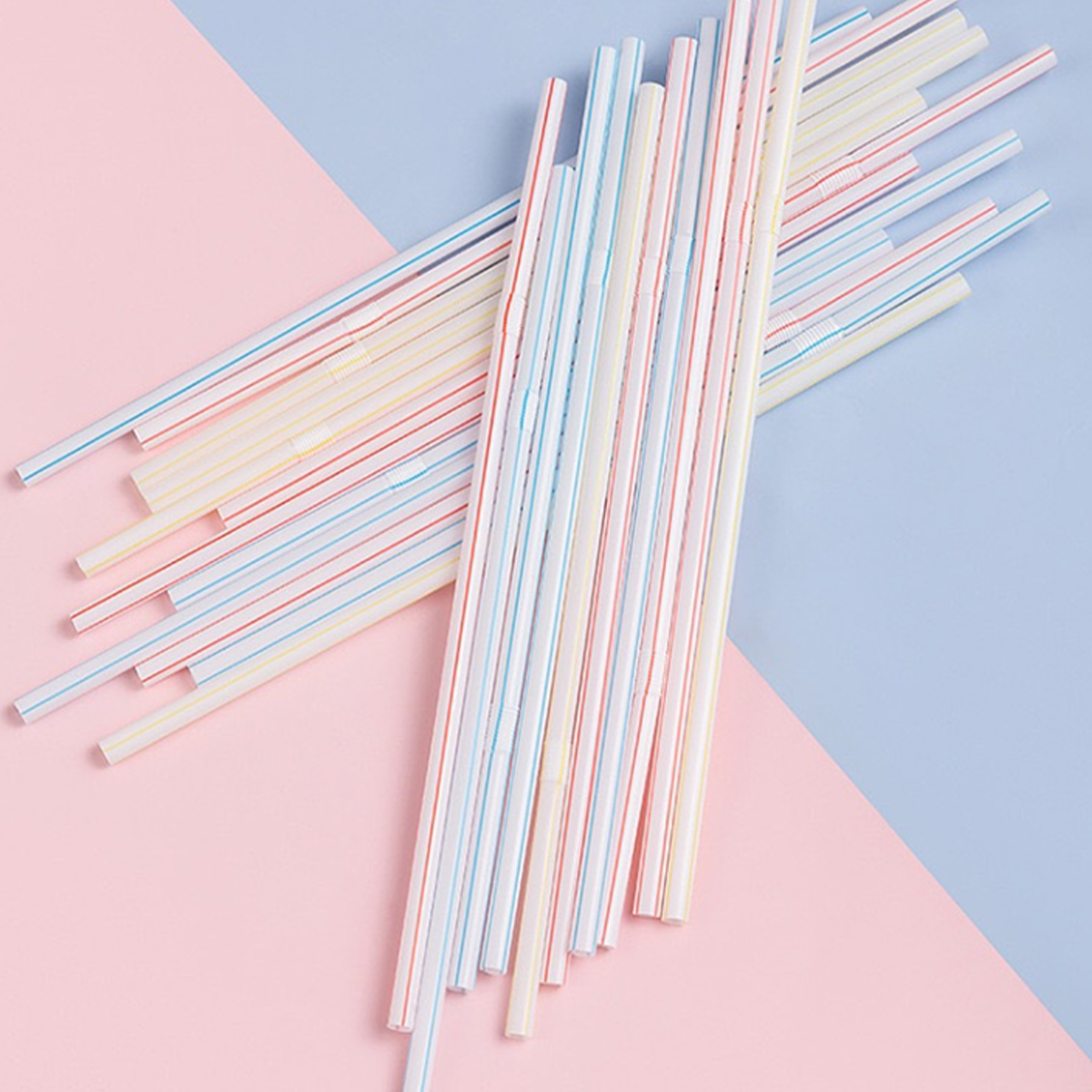 Colorful PP Straws Scene Display - Plastic Straws