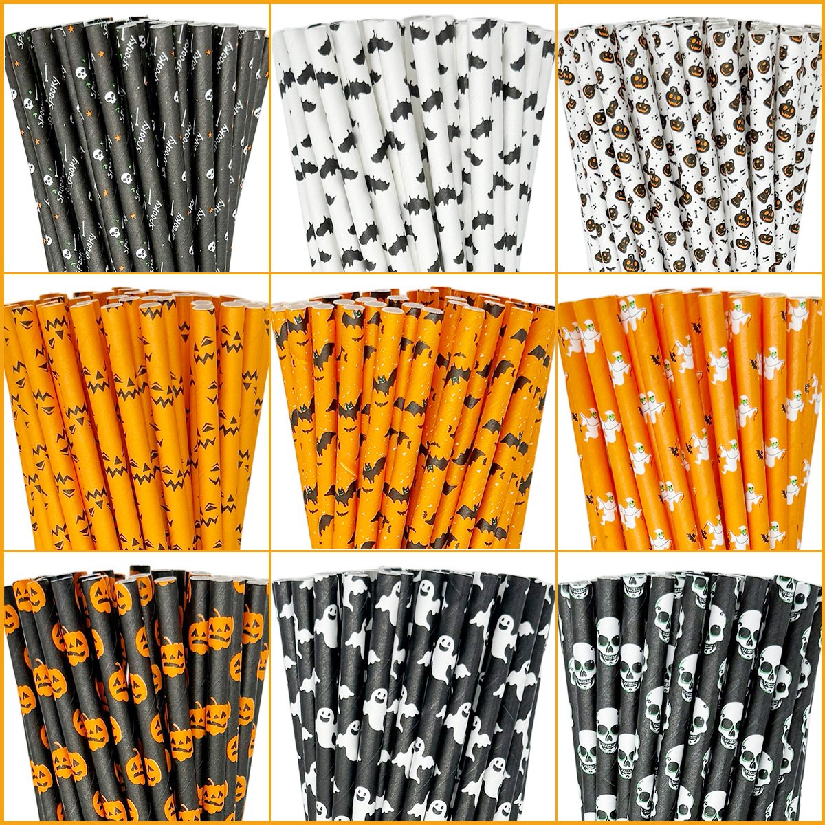 Halloween Series Paper Straws - Party Eco-Friendly